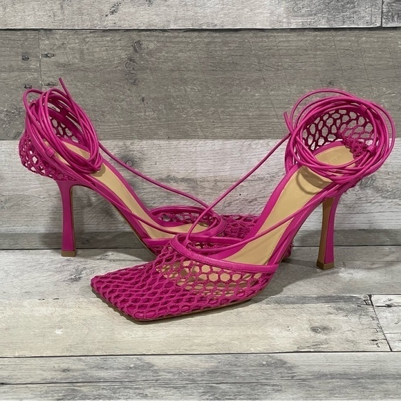 BOTTEGA VENETA Stretch Ankle Strap Sandals - Hollyhock pink - Sz - 11 US / 41 EU - Picture 2 of 15